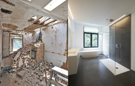 Rénovation complète de salle de bain à Armoy : avant/après